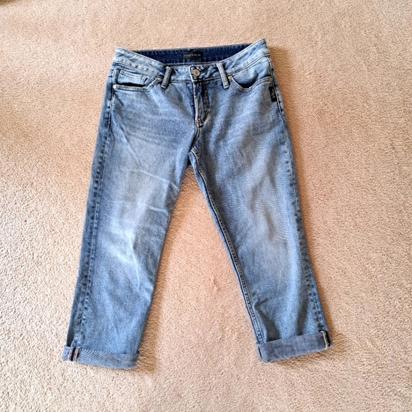 Silver Jeans Co. Suki Capri Women's Denim Size 27 Blue Light Wash - Picture 2 of 15